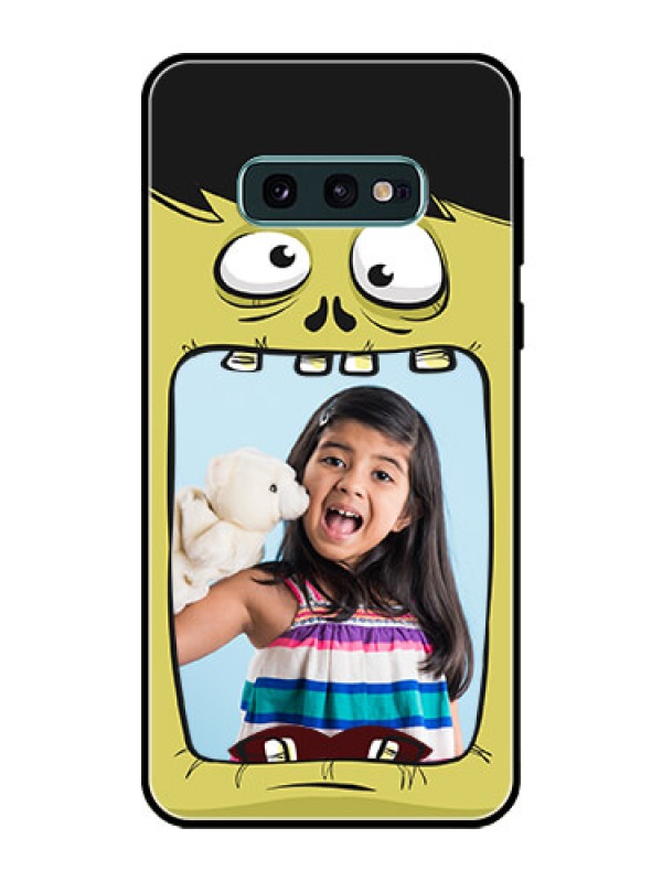 Custom Galaxy S10e Personalized Glass Phone Case  - Cartoon monster back case Design