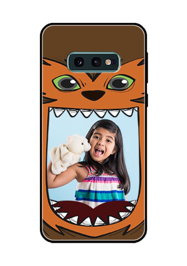 Galaxy S10e Photo Printing on Glass Case  - Owl Monster Back Case Design