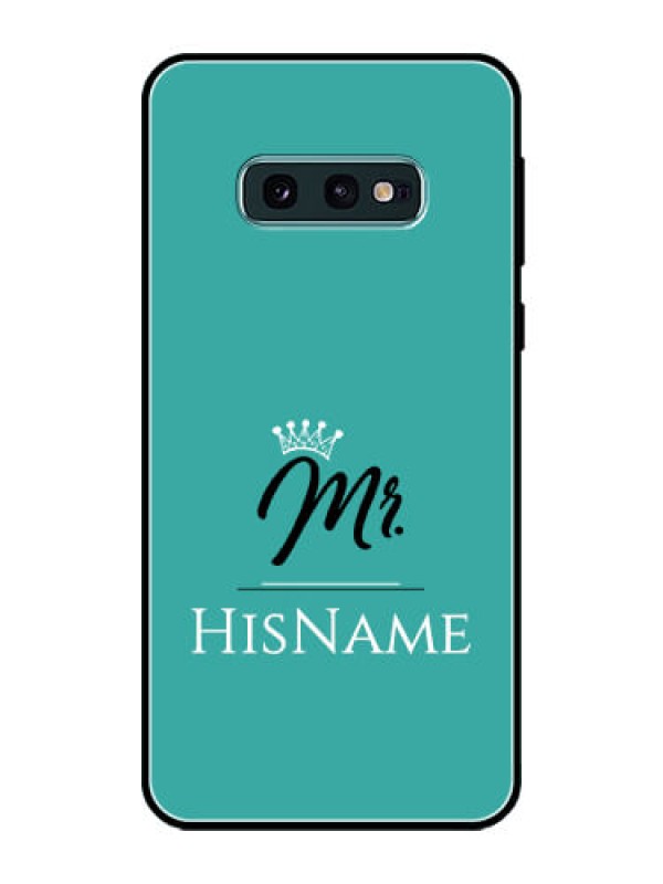 Custom Galaxy S10e Custom Glass Phone Case Mr with Name