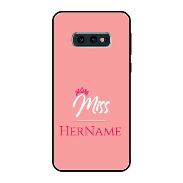 Galaxy S10e Custom Glass Phone Case Mrs with Name Galaxy S10e Custom Glass Phone Case Mrs with Name