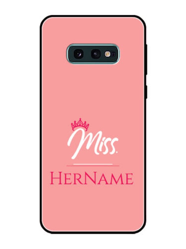 Custom Galaxy S10e Custom Glass Phone Case Mrs with Name