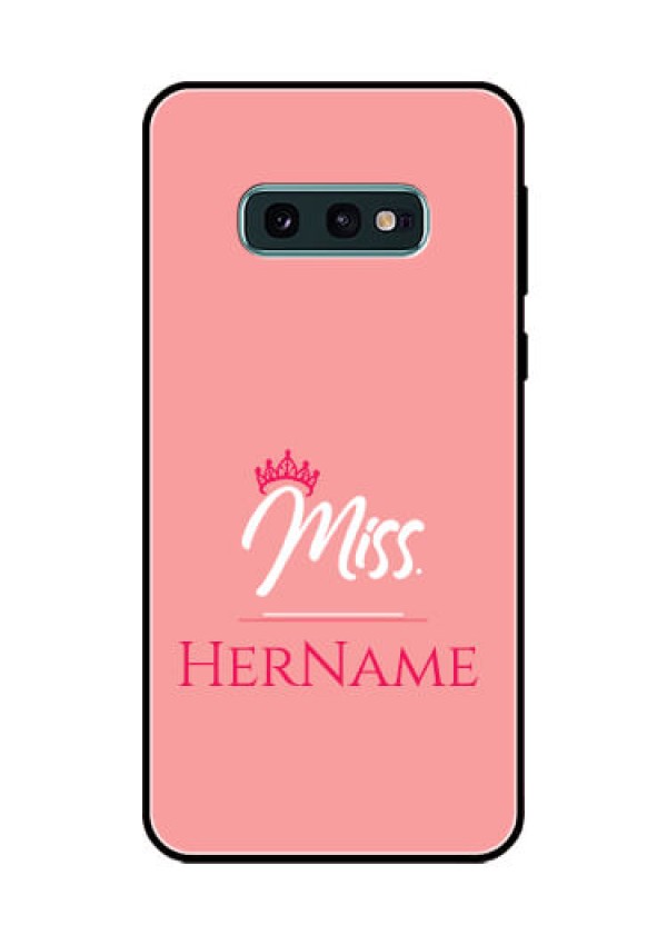 Galaxy S10e Custom Glass Phone Case Mrs with Name