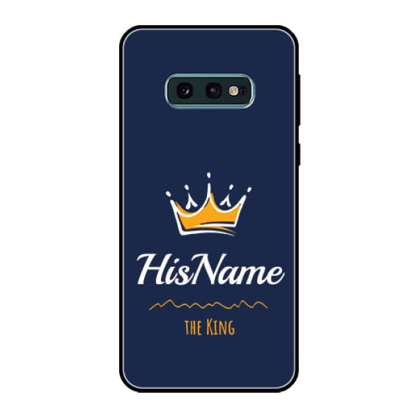 Galaxy S10e Glass Phone Case King with Name