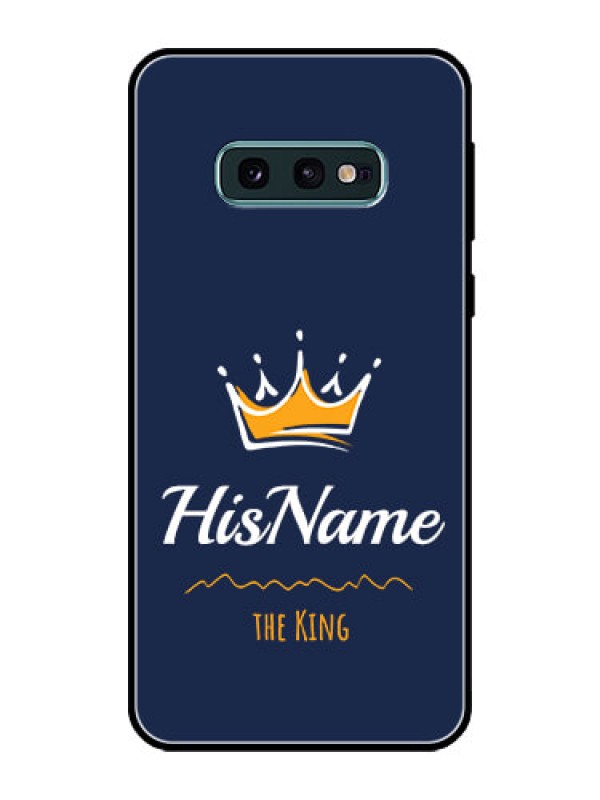 Custom Galaxy S10e Glass Phone Case King with Name