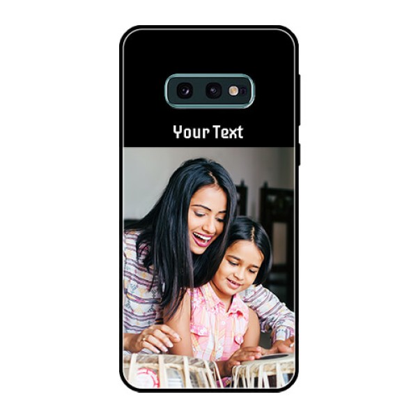 Galaxy S10e Photo with Name on Glass Phone Case