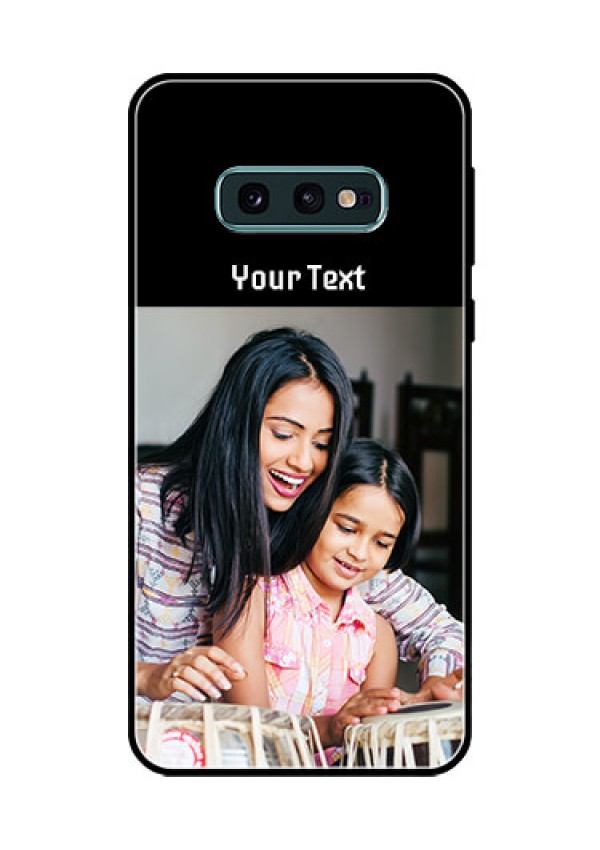 Galaxy S10e Photo with Name on Glass Phone Case