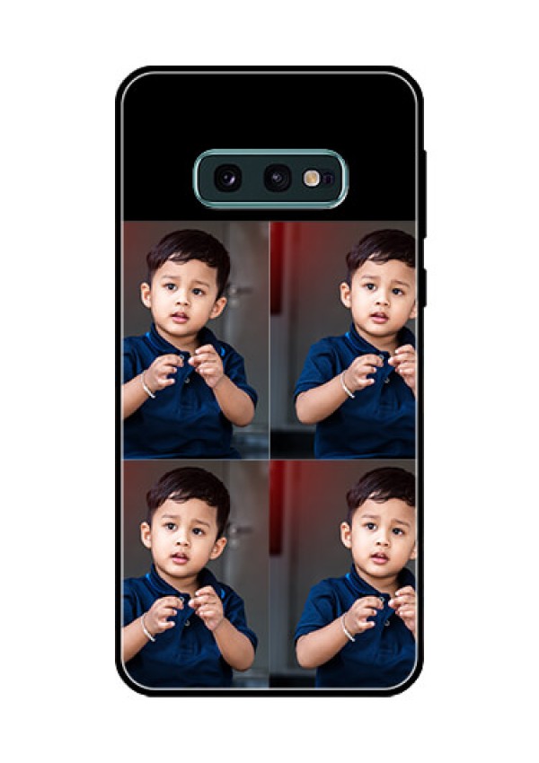 Galaxy S10e 4 Image Holder on Glass Mobile Cover