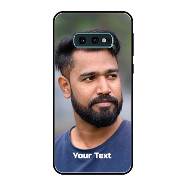 Galaxy S10e Glass Mobile Cover: Photo with Text Galaxy S10e Glass Mobile Cover: Photo with Text