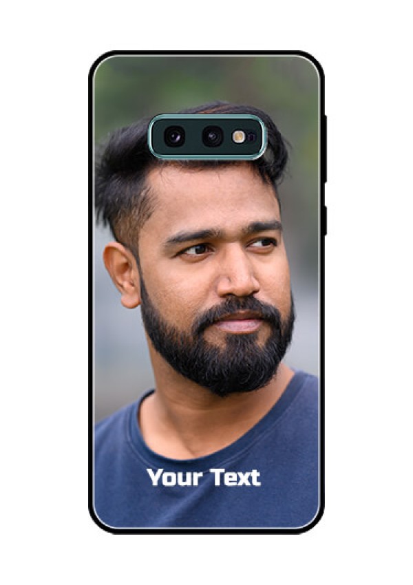 Galaxy S10e Glass Mobile Cover: Photo with Text
