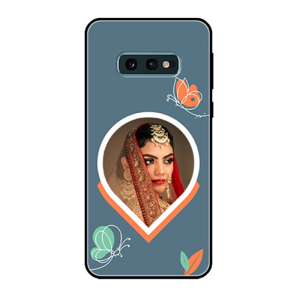 Galaxy S10e Custom Glass Mobile Case - Droplet Butterflies Design Galaxy S10e Custom Glass Mobile Case - Droplet Butterflies Design