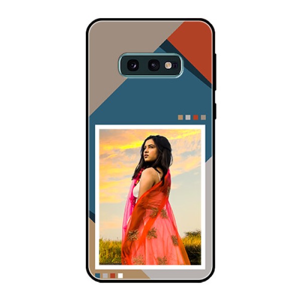Galaxy S10e Personalized Glass Phone Case - Retro color pallet Design Galaxy S10e Personalized Glass Phone Case - Retro color pallet Design