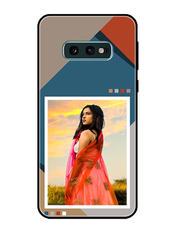 Custom Galaxy S10e Personalized Glass Phone Case - Retro color pallet Design