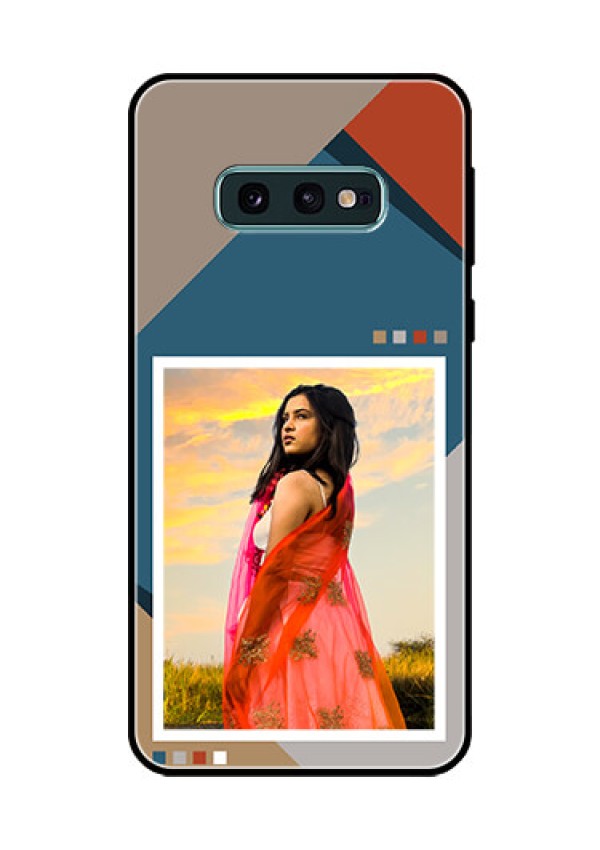 Galaxy S10e Personalized Glass Phone Case - Retro color pallet Design