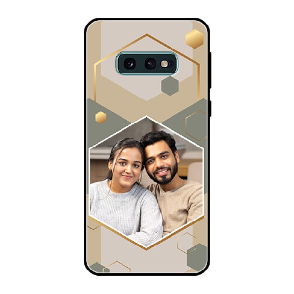 Galaxy S10e Photo Printing on Glass Case - Stylish Hexagon Pattern Design Galaxy S10e Photo Printing on Glass Case - Stylish Hexagon Pattern Design