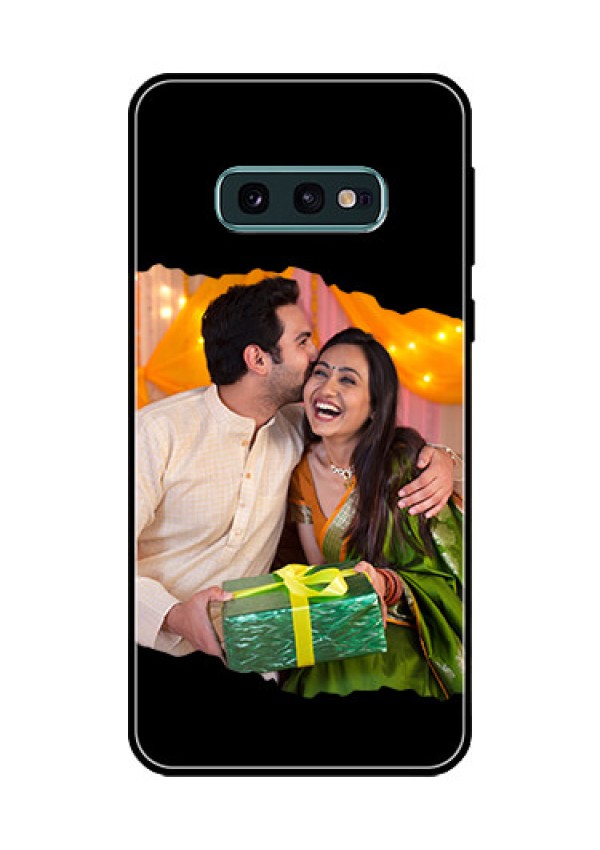 Galaxy S10e Custom Glass Phone Case - Tear-off Design