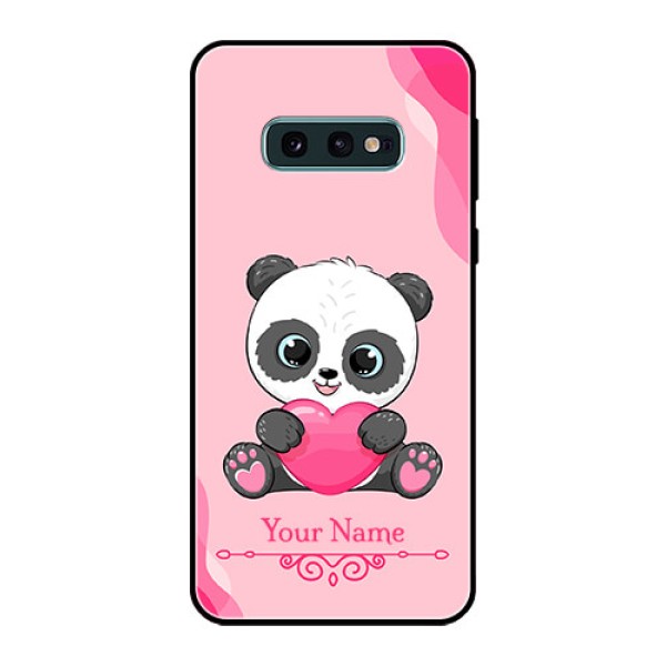 Galaxy S10e Custom Glass Mobile Case - Cute Panda Design