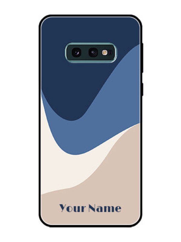 Custom Galaxy S10e Custom Glass Phone Case - Abstract Drip Art Design