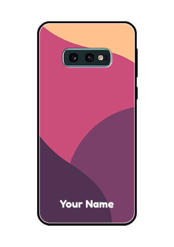 Galaxy S10e Custom Glass Phone Case - Mixed Multi-colour abstract art Design