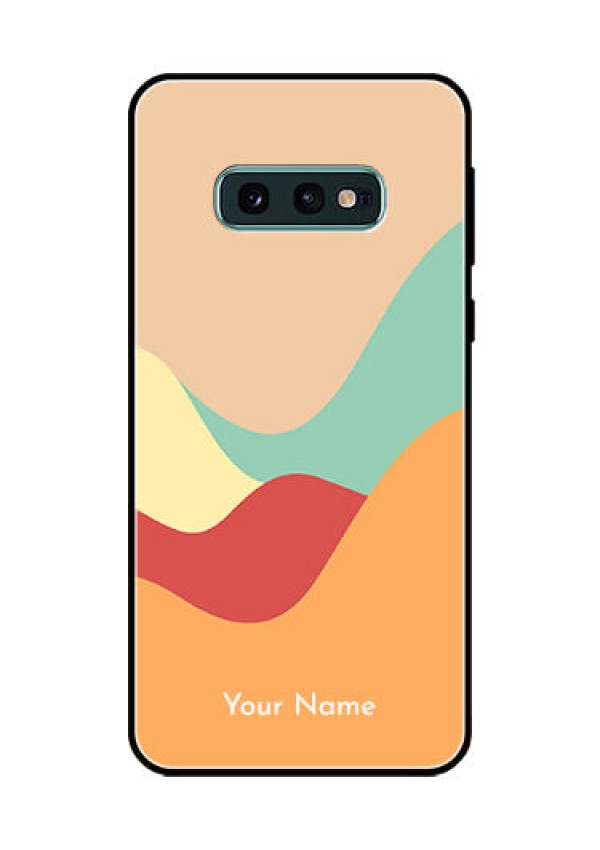 Galaxy S10e Personalized Glass Phone Case - Ocean Waves Multi-colour Design