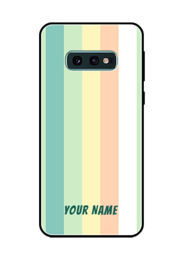 Galaxy S10e Photo Printing on Glass Case - Multi-colour Stripes Design