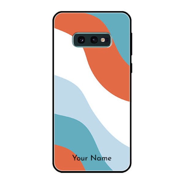 Galaxy S10e Custom Glass Mobile Case - coloured Waves Design Galaxy S10e Custom Glass Mobile Case - coloured Waves Design