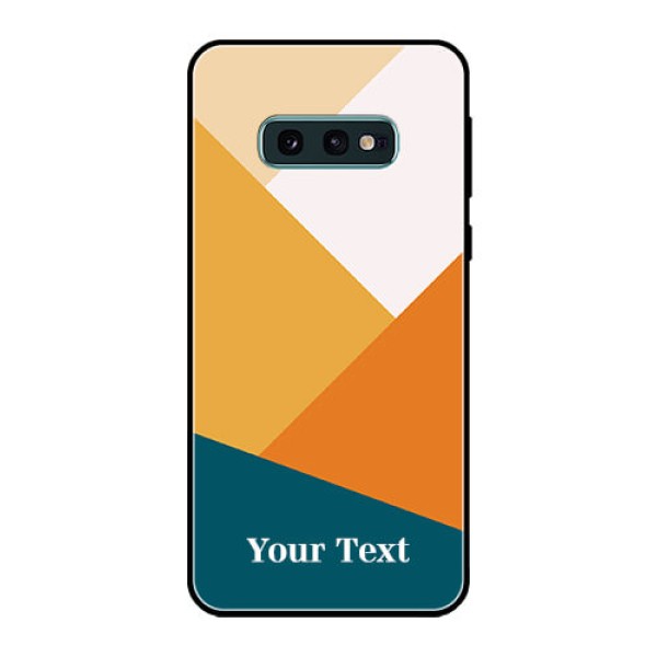 Galaxy S10e Personalized Glass Phone Case - Stacked Multi-colour Design Galaxy S10e Personalized Glass Phone Case - Stacked Multi-colour Design