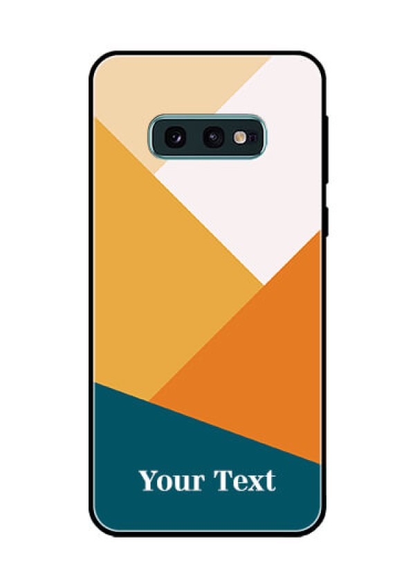 Galaxy S10e Personalized Glass Phone Case - Stacked Multi-colour Design