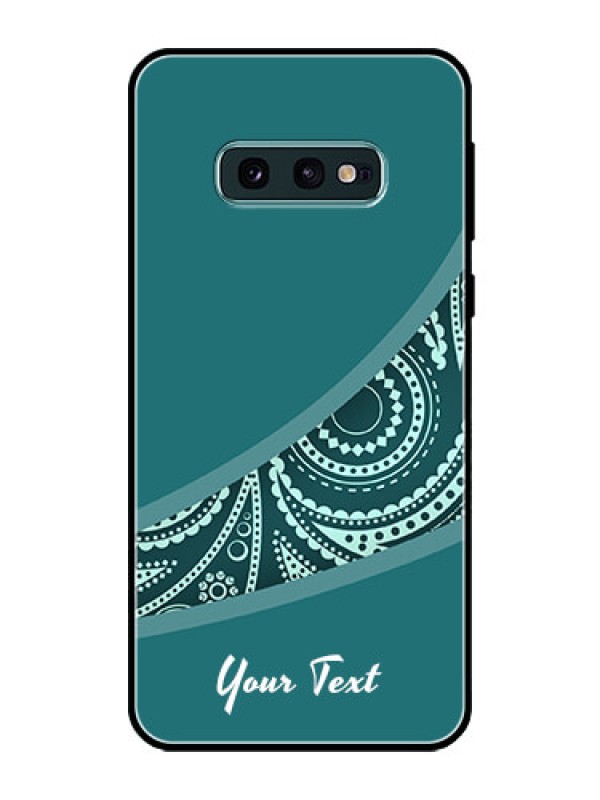 Custom Galaxy S10e Photo Printing on Glass Case - semi visible floral Design