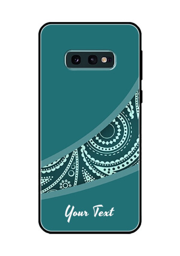 Galaxy S10e Photo Printing on Glass Case - semi visible floral Design