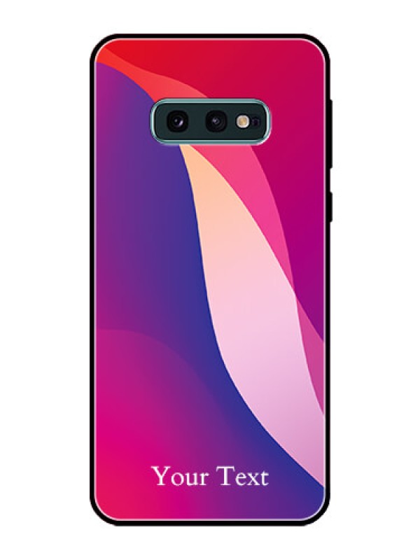 Custom Galaxy S10e Personalized Glass Phone Case - Digital abstract Overlap Design