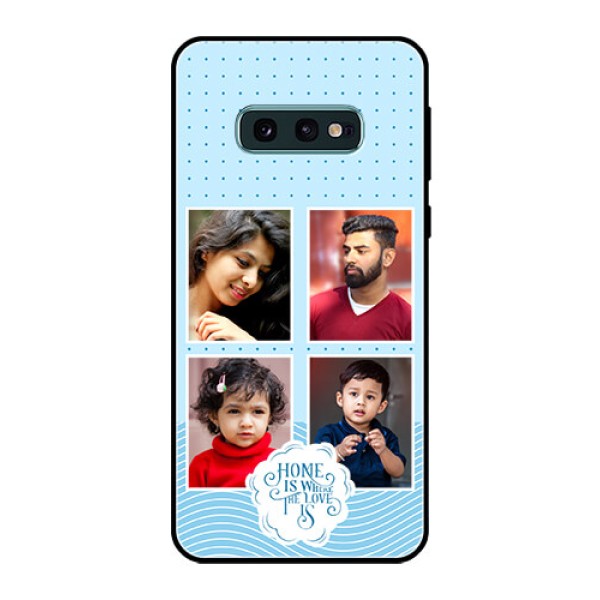 Galaxy S10e Custom Glass Phone Case - Cute love quote with 4 pic upload Design Galaxy S10e Custom Glass Phone Case - Cute love quote with 4 pic upload Design