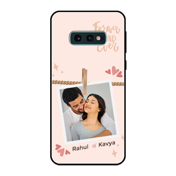 Galaxy S10e Custom Glass Phone Case - Forever and ever love Design