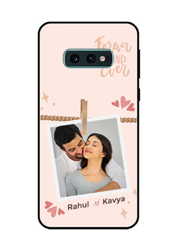 Galaxy S10e Custom Glass Phone Case - Forever and ever love Design