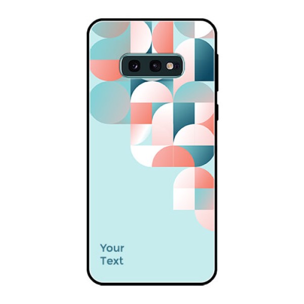 Galaxy S10e Custom Glass Phone Case - Stylish Semi-circle Pattern Design Galaxy S10e Custom Glass Phone Case - Stylish Semi-circle Pattern Design