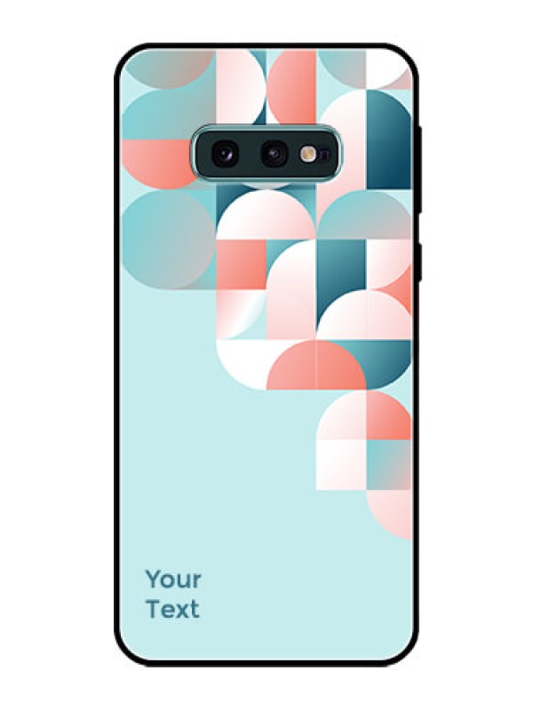 Custom Galaxy S10e Custom Glass Phone Case - Stylish Semi-circle Pattern Design