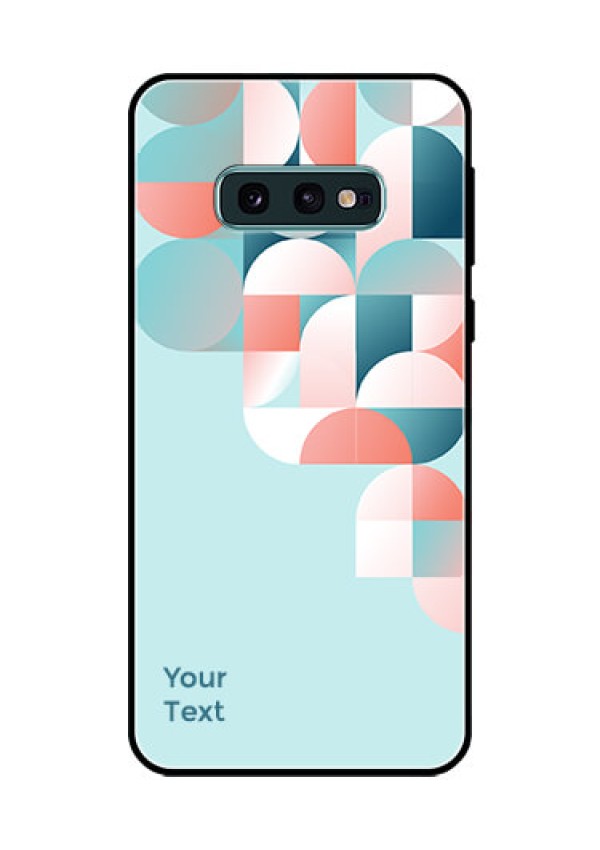 Galaxy S10e Custom Glass Phone Case - Stylish Semi-circle Pattern Design