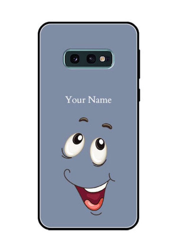 Galaxy S10e Photo Printing on Glass Case - Laughing Cartoon Face Design