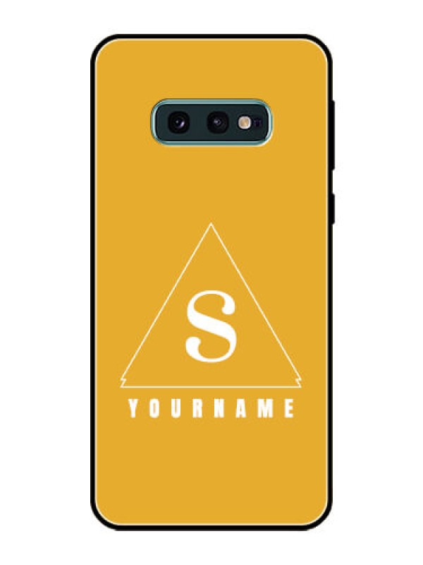 Custom Galaxy S10e Personalized Glass Phone Case - simple triangle Design