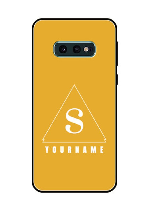 Galaxy S10e Personalized Glass Phone Case - simple triangle Design