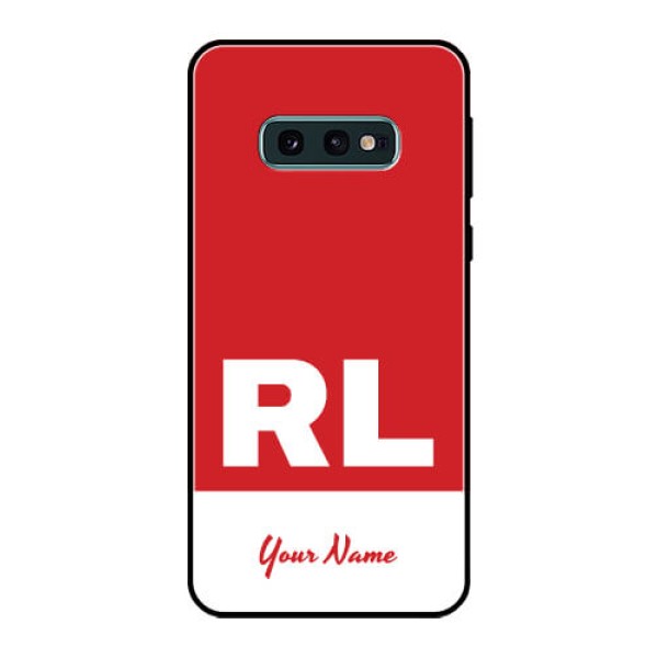 Galaxy S10e Personalized Glass Phone Case - dual tone custom text Design Galaxy S10e Personalized Glass Phone Case - dual tone custom text Design