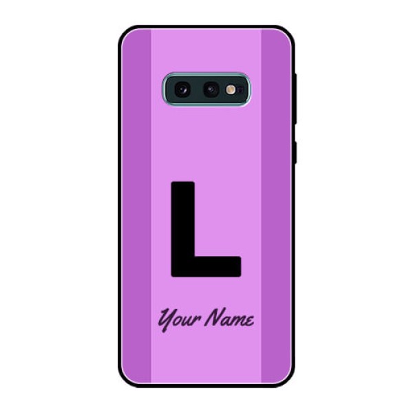 Galaxy S10e Custom Glass Phone Case - Tricolor custom text Design