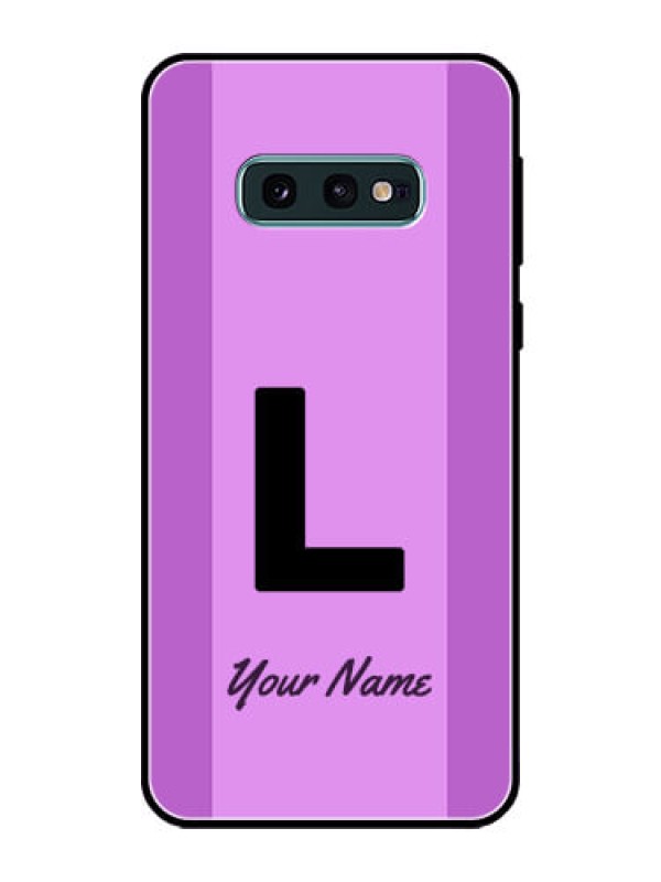 Custom Galaxy S10e Custom Glass Phone Case - Tricolor custom text Design