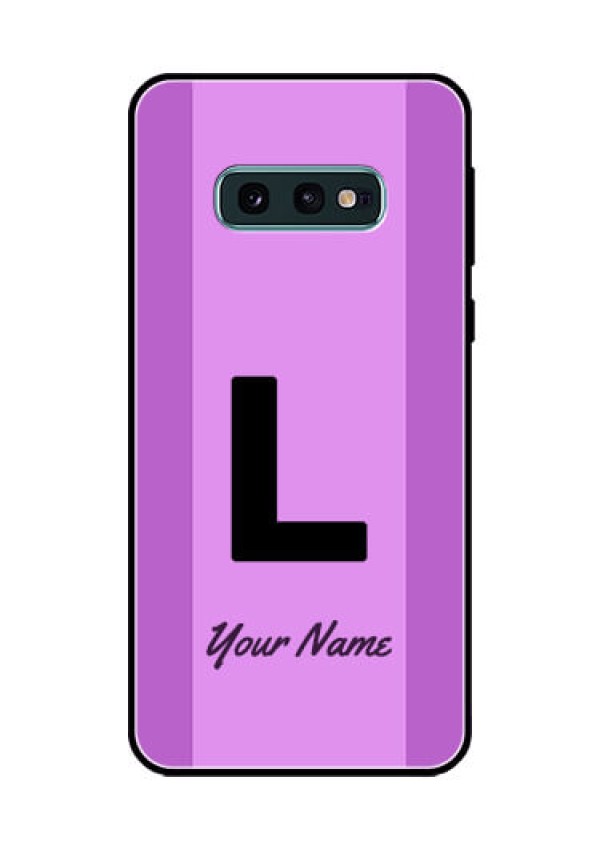 Galaxy S10e Custom Glass Phone Case - Tricolor custom text Design