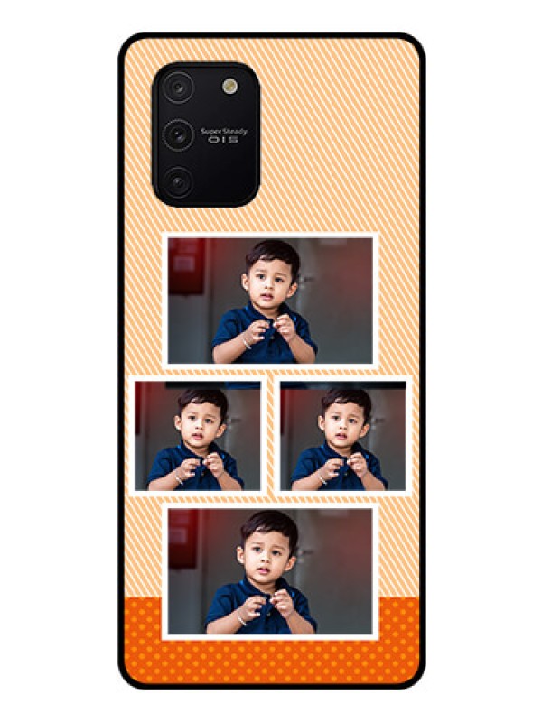 Custom Galaxy S10 Lite Photo Printing on Glass Case  - Bulk Photos Upload Design