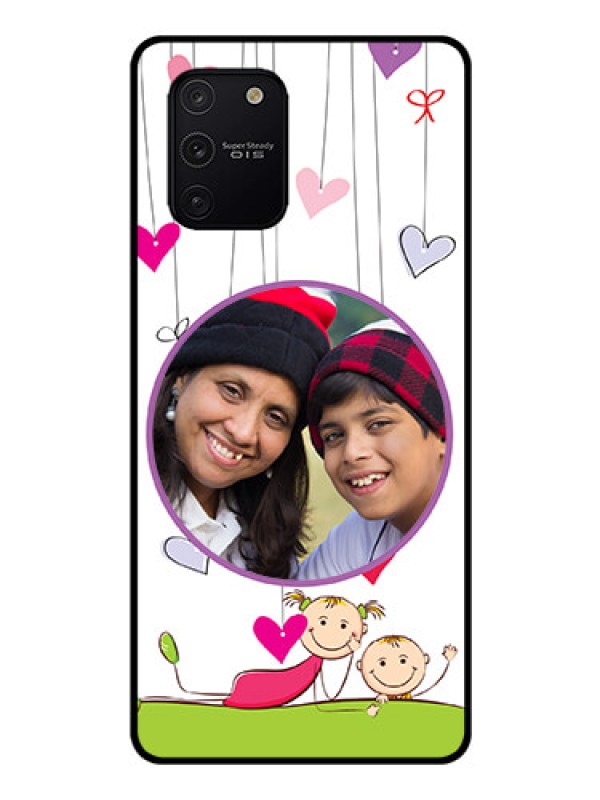 Custom Galaxy S10 Lite Photo Printing on Glass Case  - Cute Kids Phone Case Design