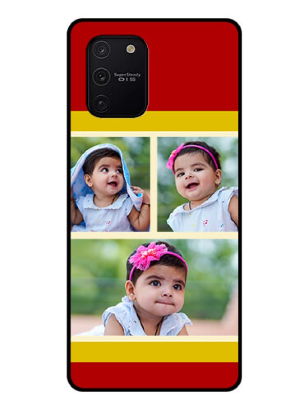 Custom Galaxy S10 Lite Custom Glass Mobile Case  - Multiple Pic Upload Design