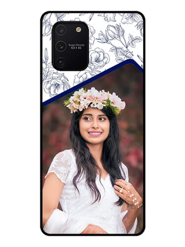 Custom Galaxy S10 Lite Personalized Glass Phone Case  - Premium Floral Design