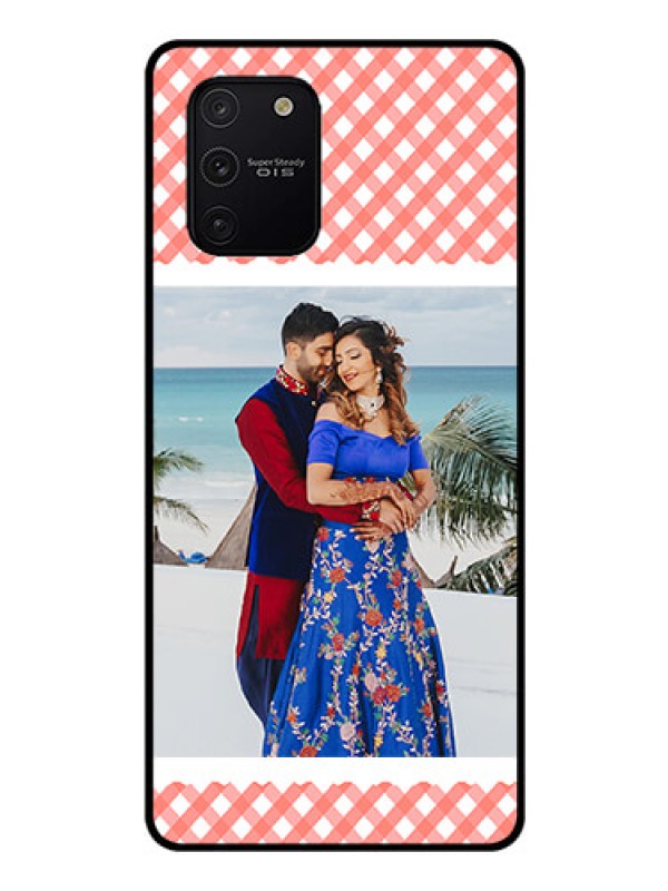 Custom Galaxy S10 Lite Personalized Glass Phone Case  - Pink Pattern Design