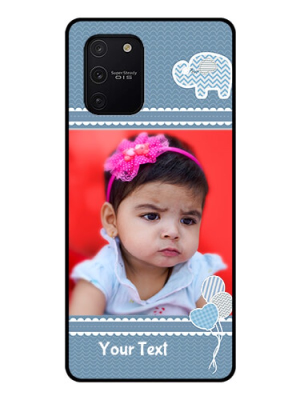 Custom Galaxy S10 Lite Photo Printing on Glass Case  - with Kids Pattern Design