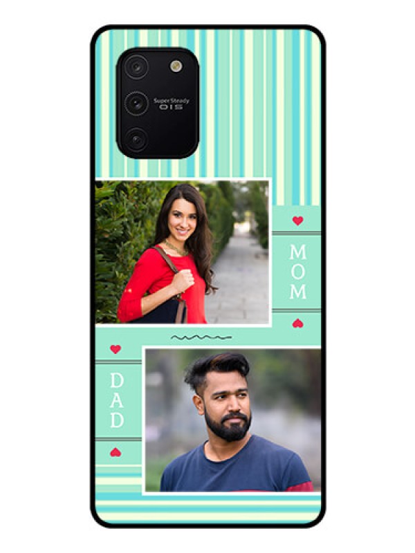 Custom Galaxy S10 Lite Custom Glass Phone Case  - Mom & Dad Pic Design